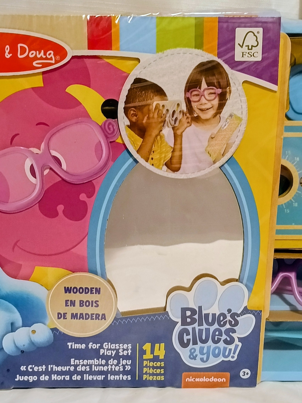 Melissa & Doug Blue's Clues & You! Wooden Glasses Play Set - Pink and Purple